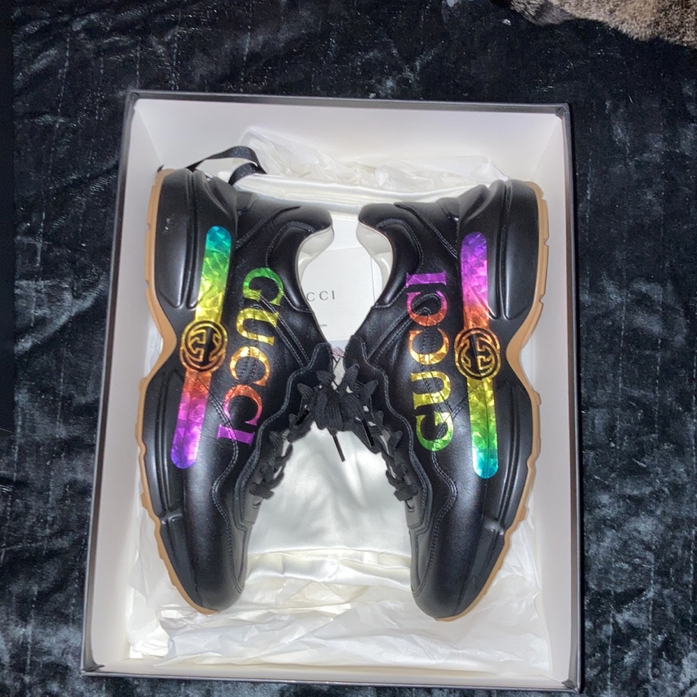 Gucci Rhyton 'Iridescent Logo' Sneakers (Mens-8.5)